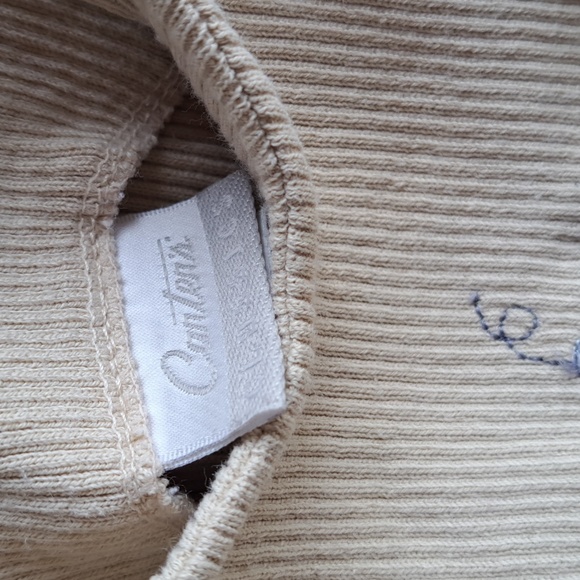 Carter's Classic vintage boys size 3/6 months beige overalls - Picture 2 of 5